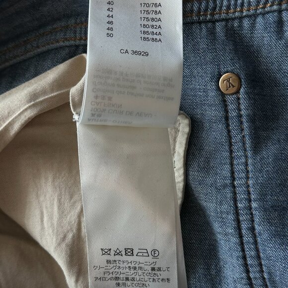 Louis Vuitton Blue Distressed Floral Monogram Flared Carpenter Jeans - Picture 7 of 9